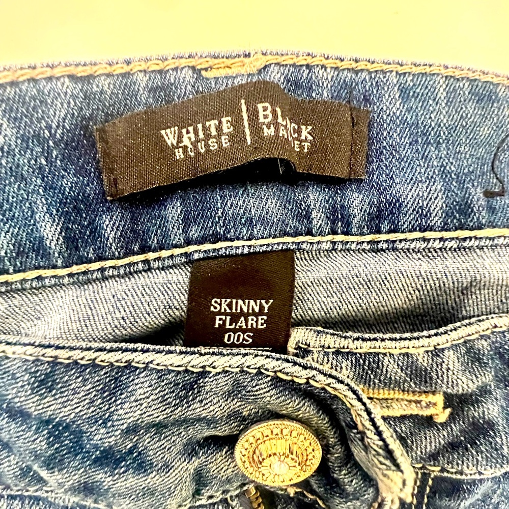 Authentic NEW White House Black Market Skinny Flare 00S Jeans Pristine Condition